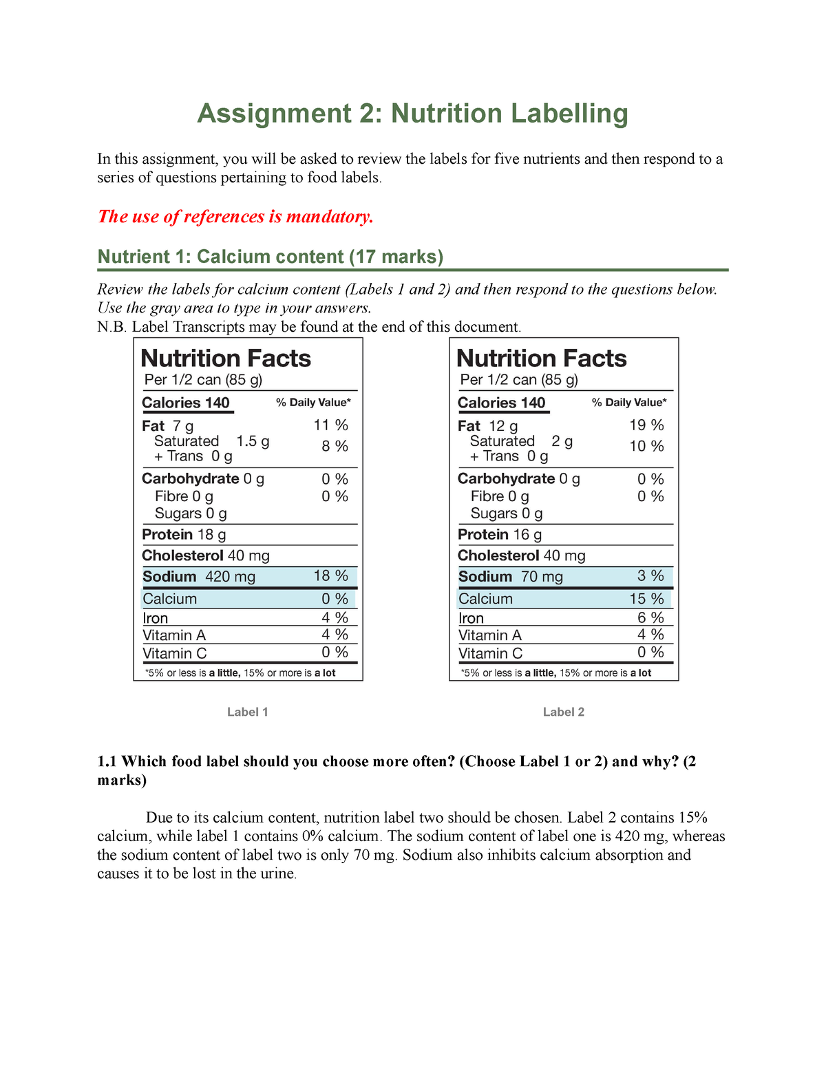 assignment ch 2 global nutrition watch