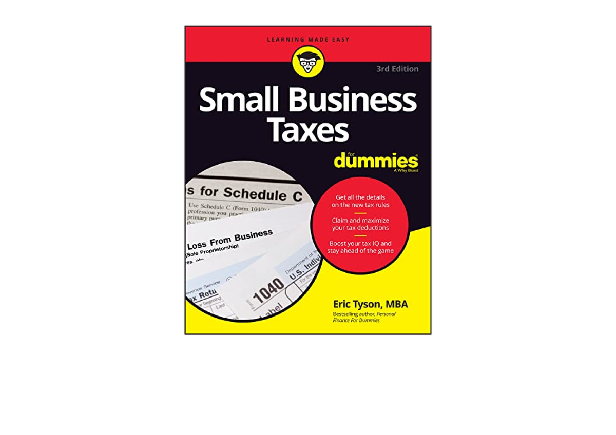 Download PDF Small Business Taxes For Dummies For Dummies Business