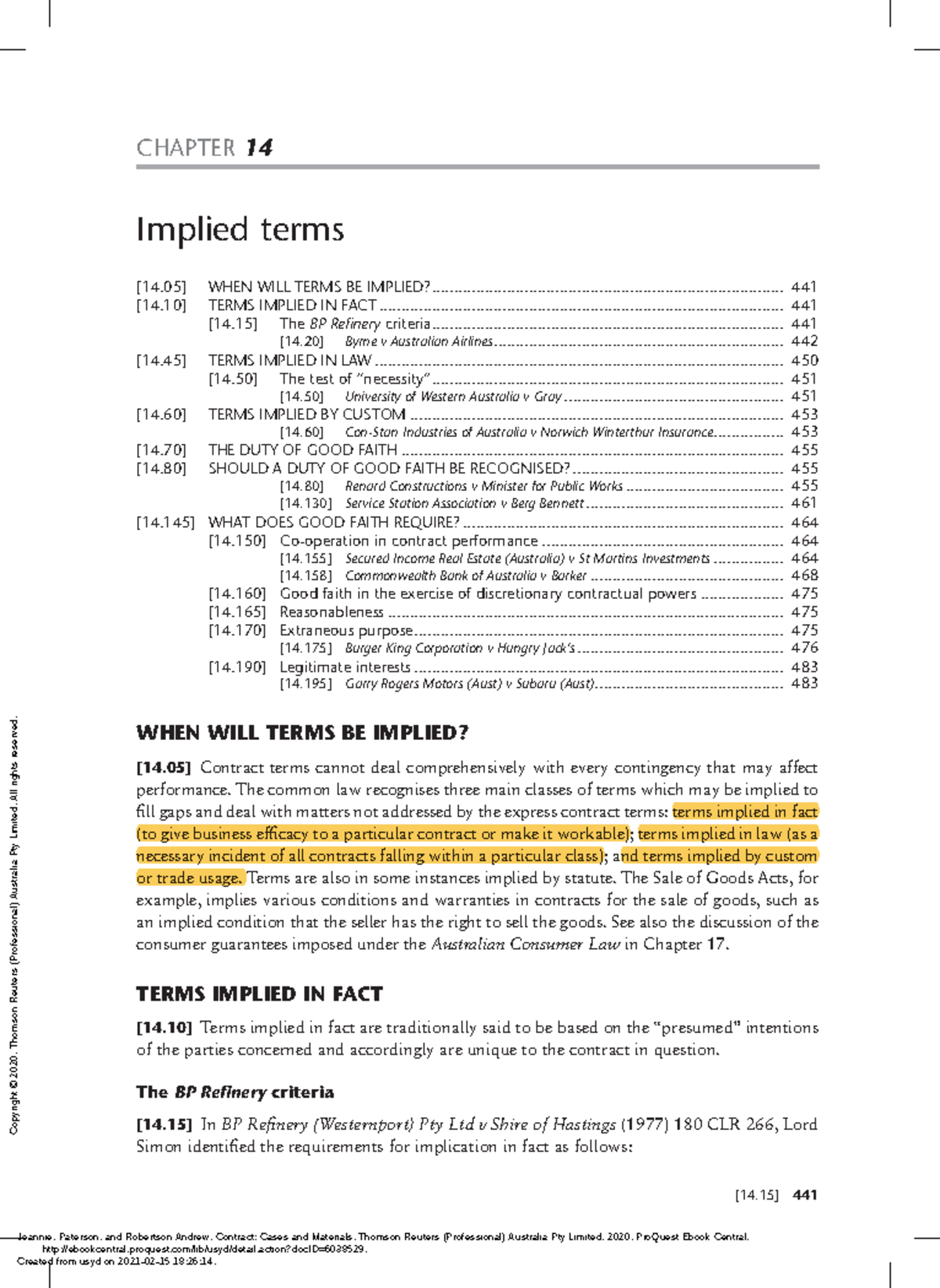 Chapter 14 Implied Terms 14 441 CHAPTER 14 Implied Terms 14 WHEN   Thumb 1200 1645 