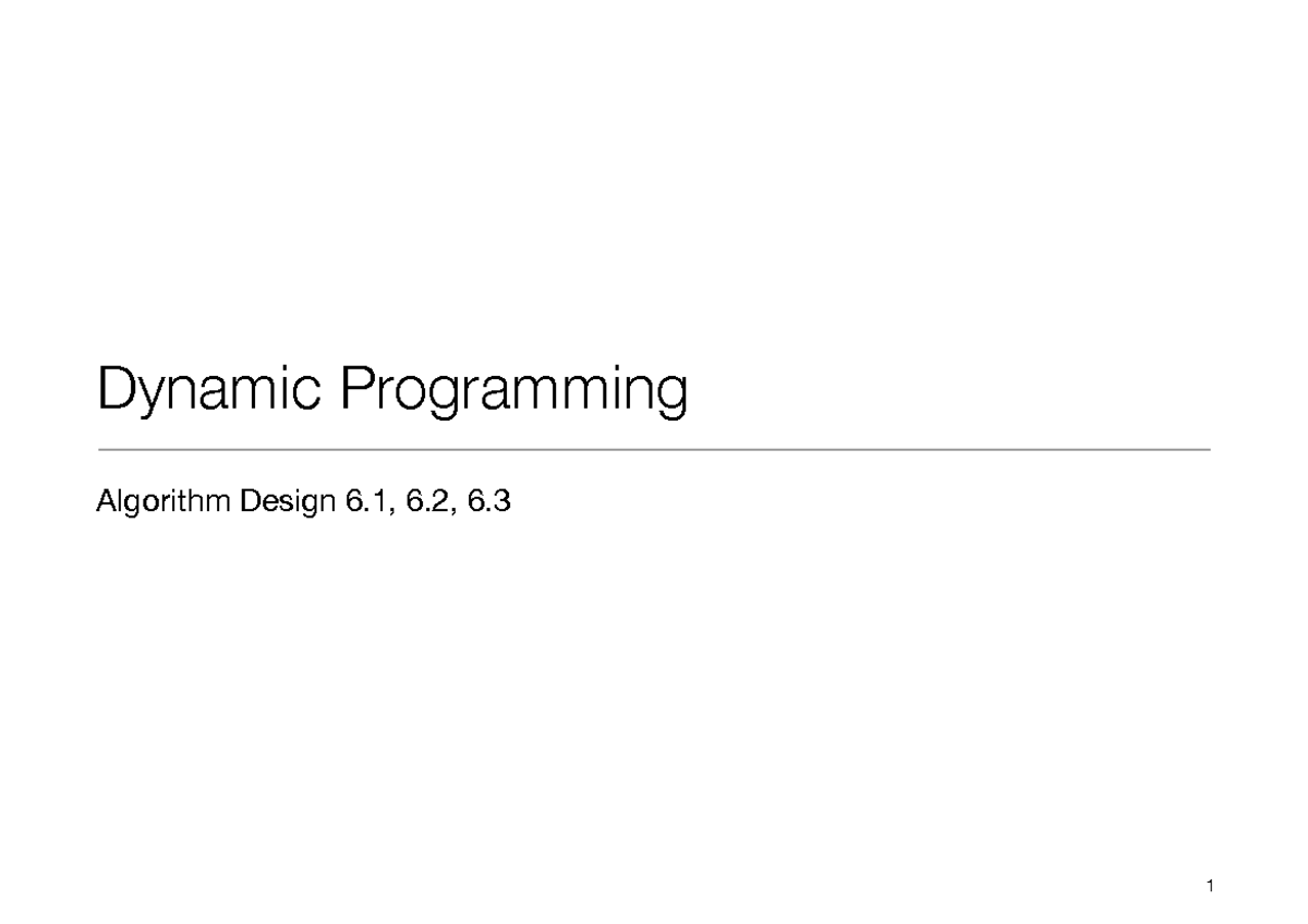 DP1-1x1full - Dynamisk Programmering - Dynamic Programming Algorithm ...