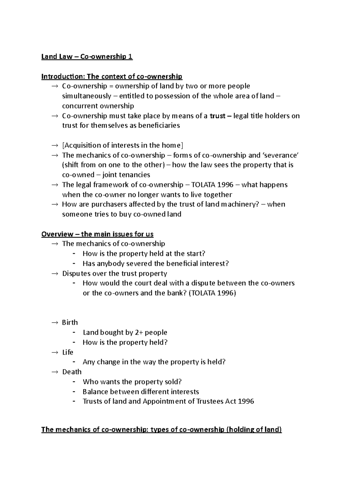 land-law-co-ownership-1-land-law-co-ownership-1-introduction-the-context-of-co-ownership