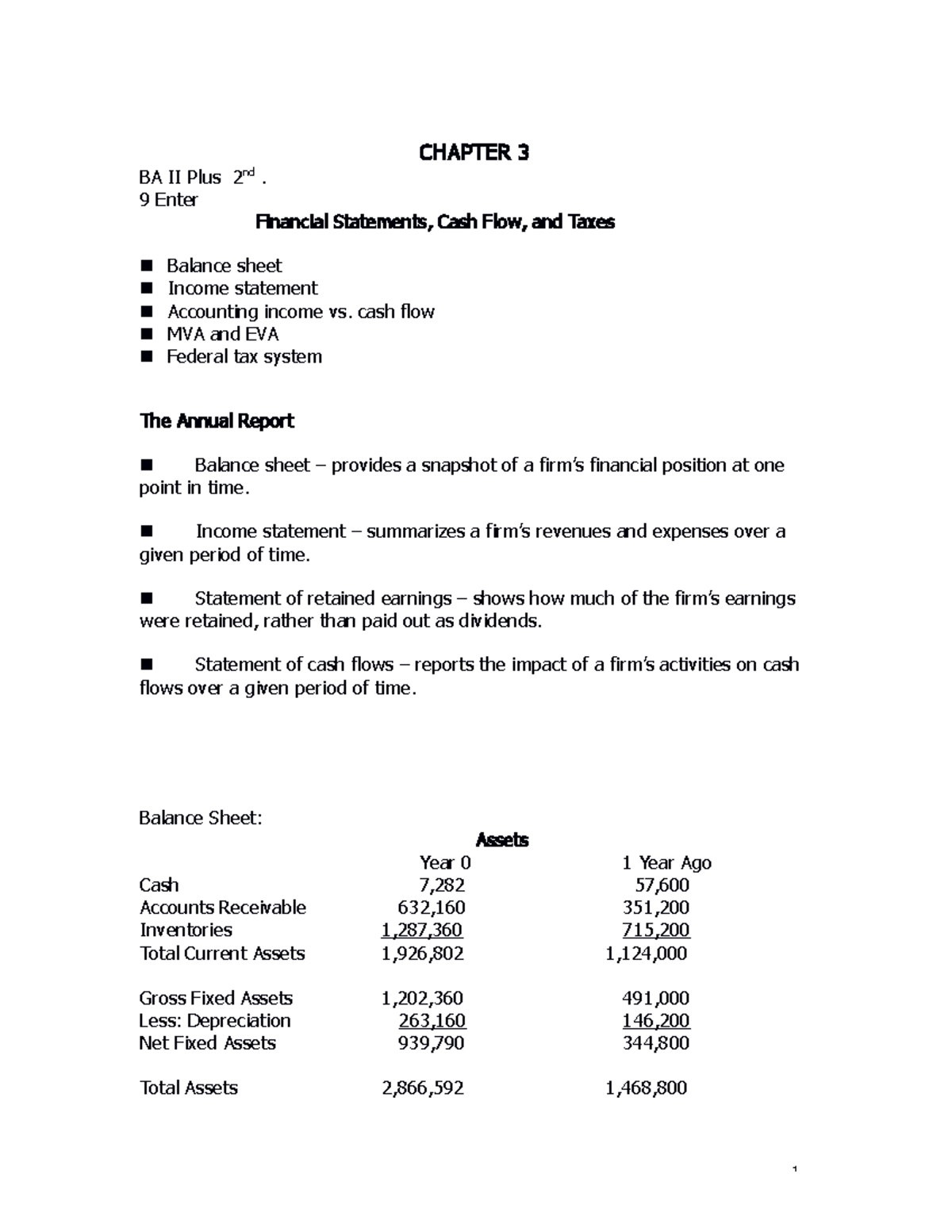chap 3- 3-20 - case assign - CHAPTER 3 BA II Plus 2 nd . 9 Enter ...