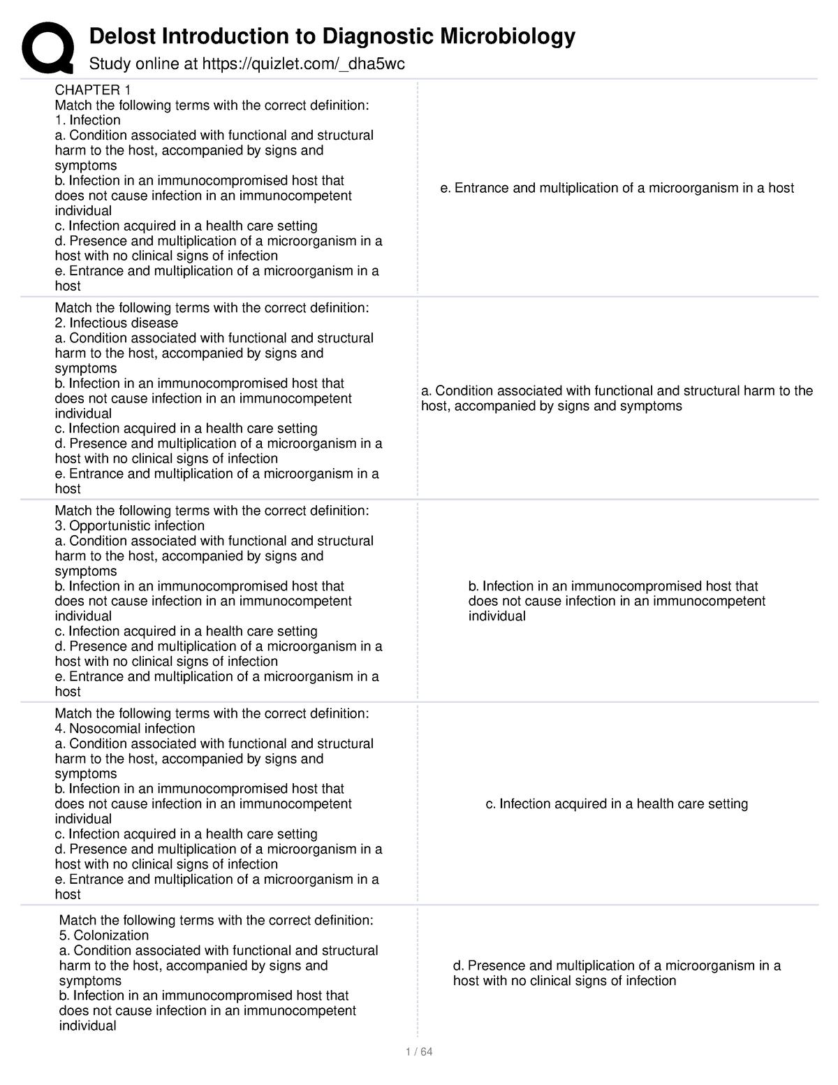 Delost Introduction to Diagnostic Microbiology - Study online at ...