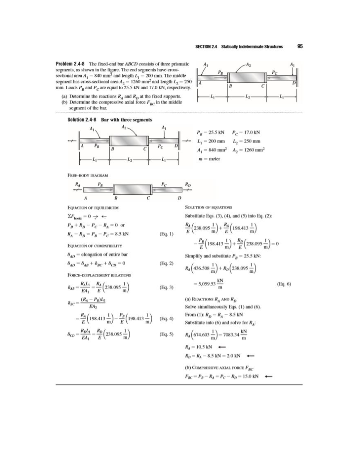 Statically Indeterminate Structures examples - Fundamentals of ...