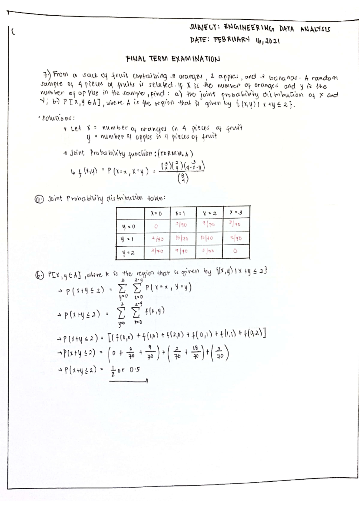 EDA Final Exam - Problem Solving/Essay - Mechanical Engineering - NVSU ...