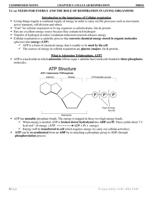 Exercise Chapter 1 Biology - BIO BOOSTER SEM 1 SESSION 2020/ CHAPTER 1 ...