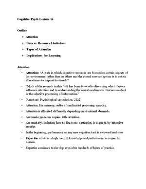 Cognitive Psychology Lecture 6 7 The Units Of Procedural Knowledge