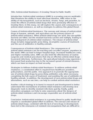 The mechanisms of antimicrobial resistance and its impact on human ...