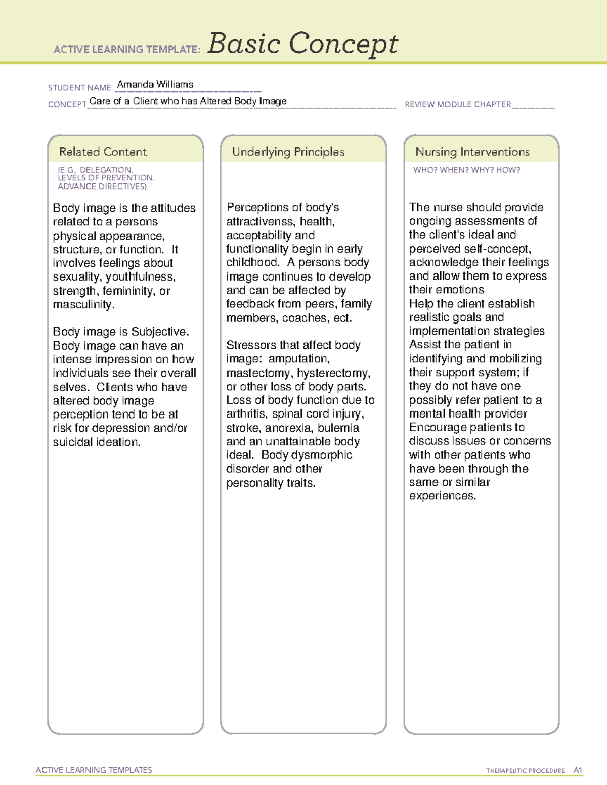 Client Safety Nursing Skill Template