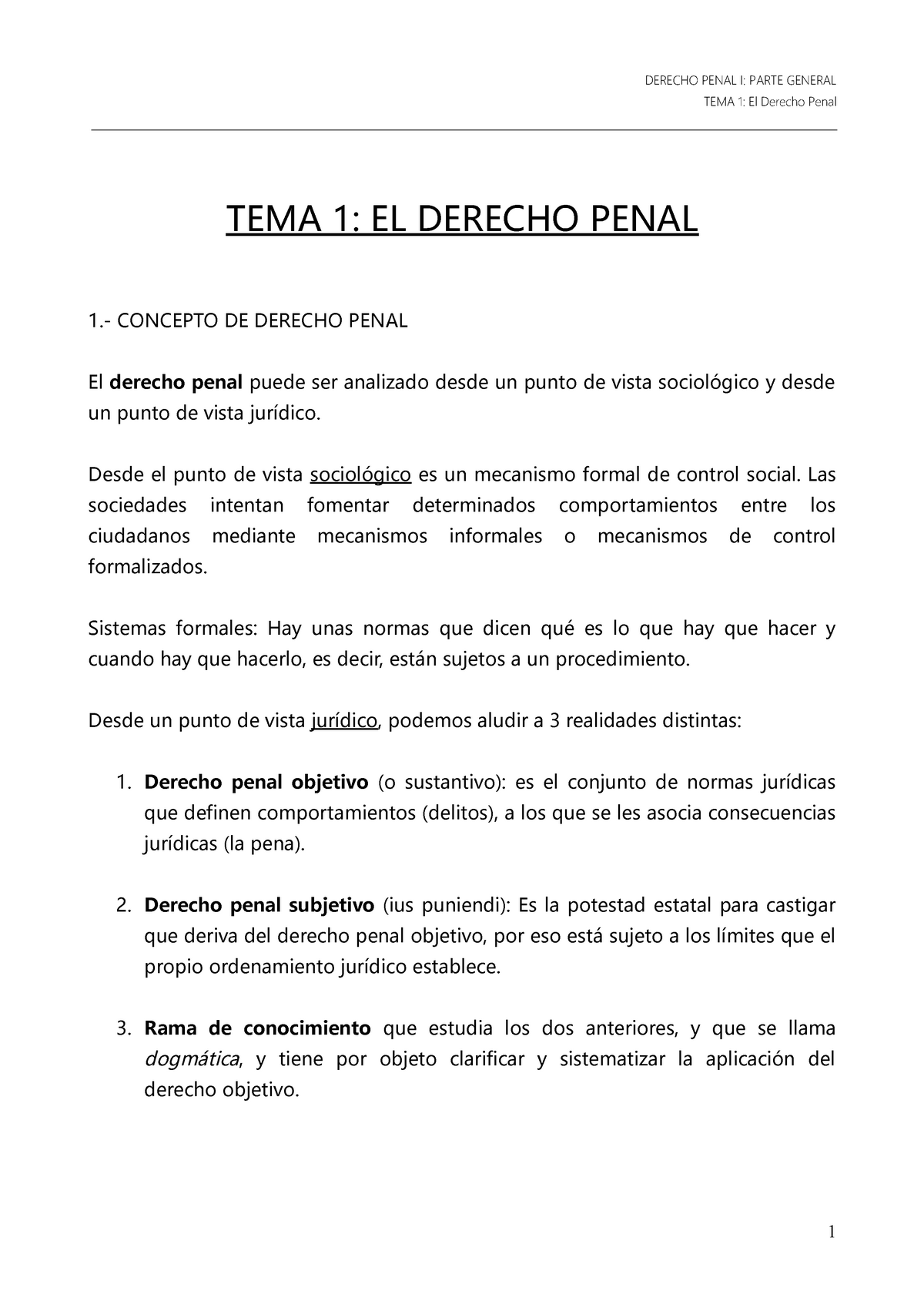 TEMA Apuntes Warning TT Undefined Function TEMA El Derecho Penal TEMA EL