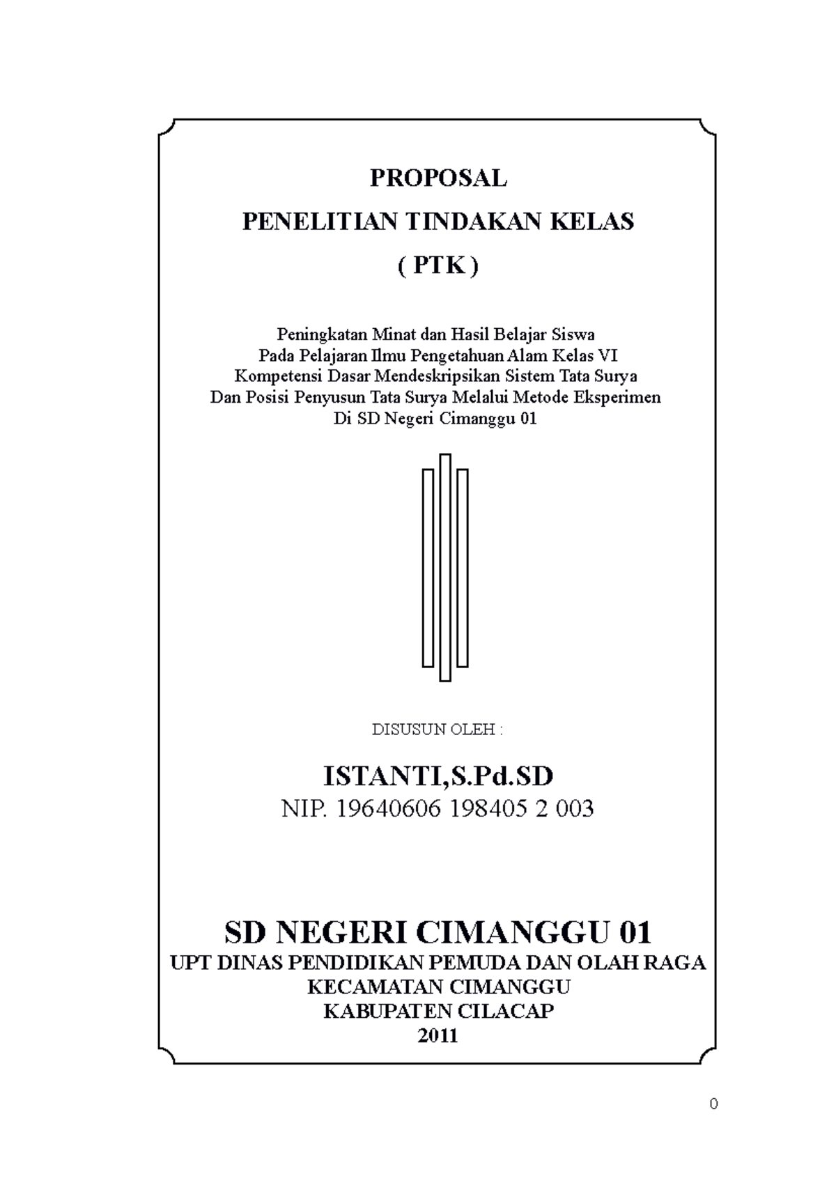 Proposal Penelitian Tindakan Kelas PTK S - PROPOSAL PENELITIAN TINDAKAN ...