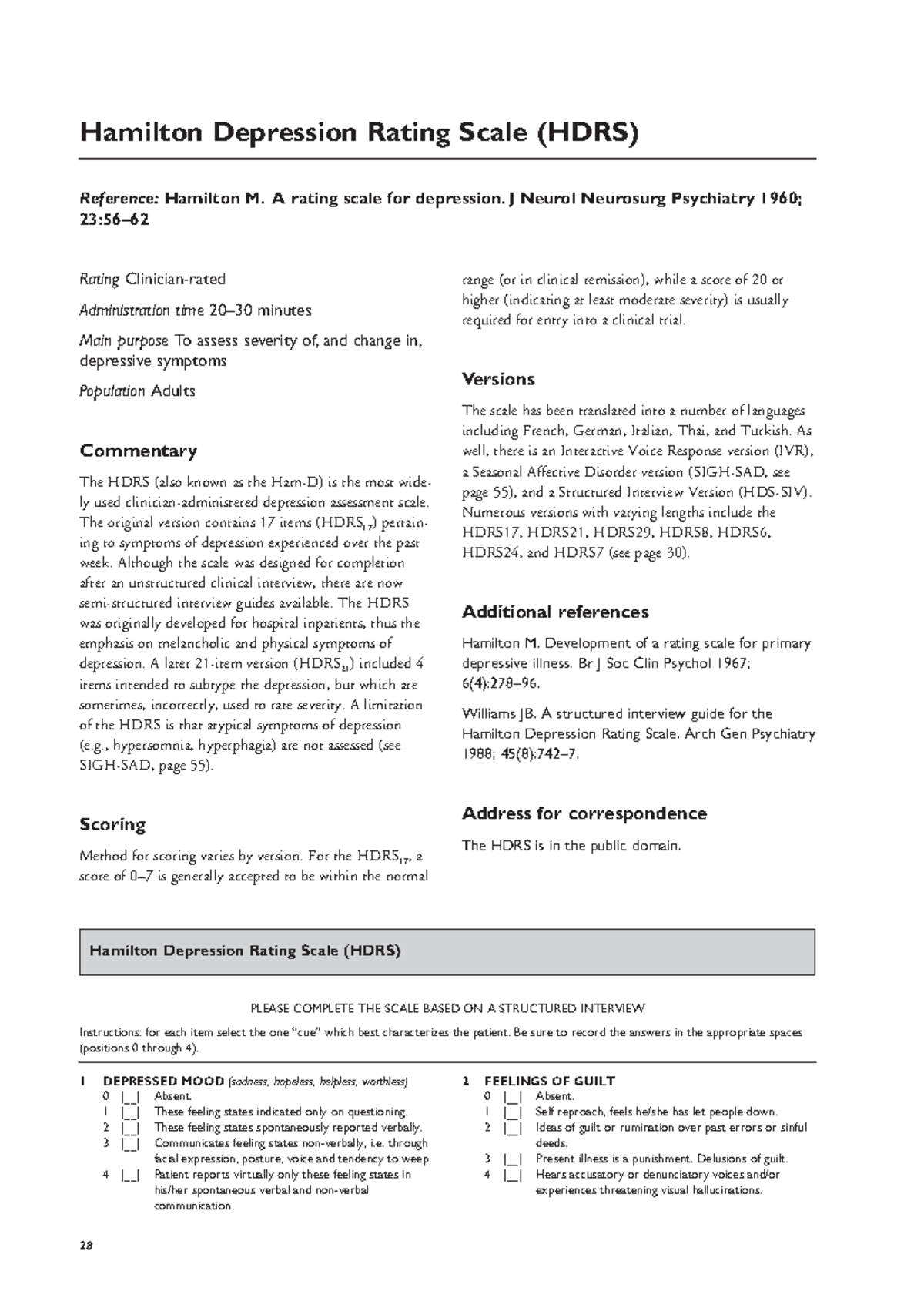Hamilton- Depression - this pdf has the guide of HAM-D - Rating ...