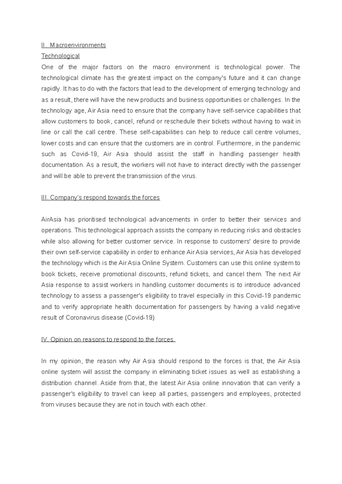 Macroenvironment- Technology - II. Macroenvironments Technological One ...