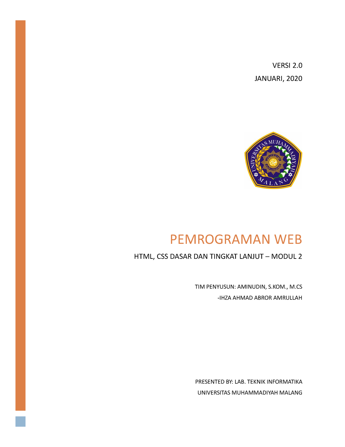 Modul 2 - HTML, CSS Dasar Dan Tingkat Lanjut - PEMROGRAMAN WEB HTML ...