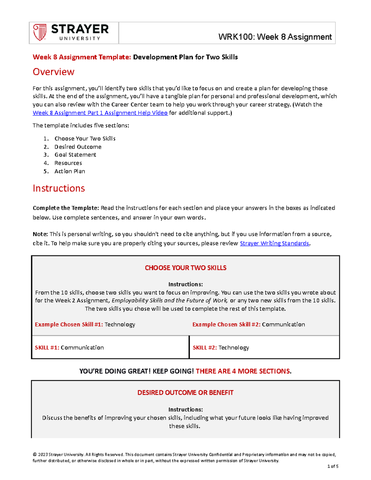 Taqualia Young WRK100 Week8 Development Plan - Week 8 Assignment ...