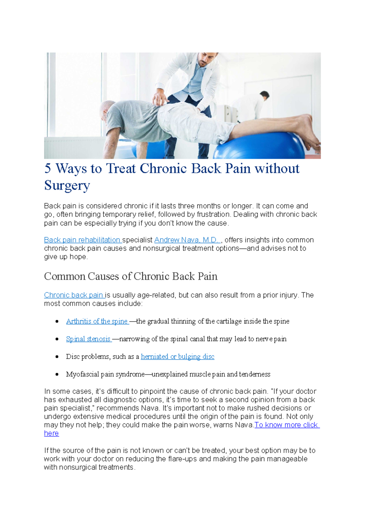 508163361 5 Ways to Treat Chronic Back Pain Without Surgery - 5 Ways to ...
