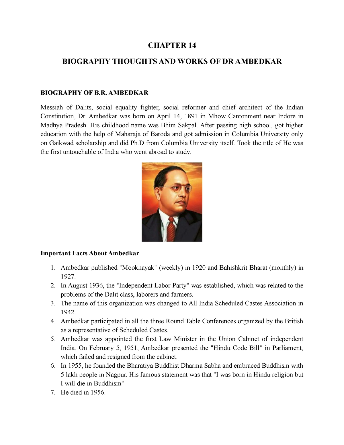 phd thesis of br ambedkar