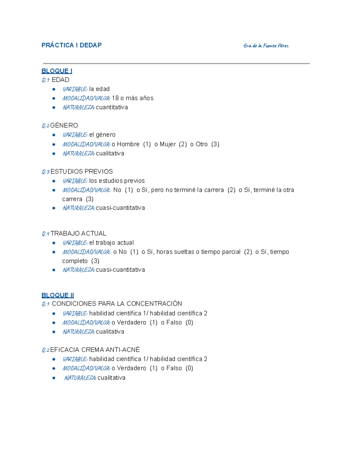 Práctica I Dedap Eva de la Fuente Pérez - PRÁCTICA I DEDAP Eva de la ...