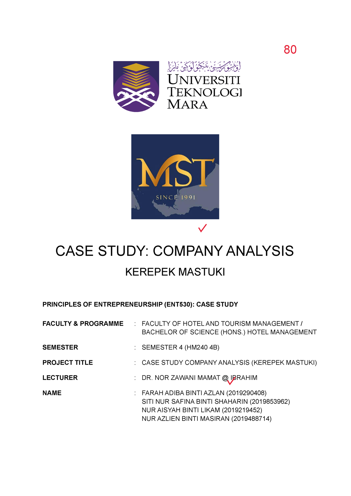 ent530 case study conclusion