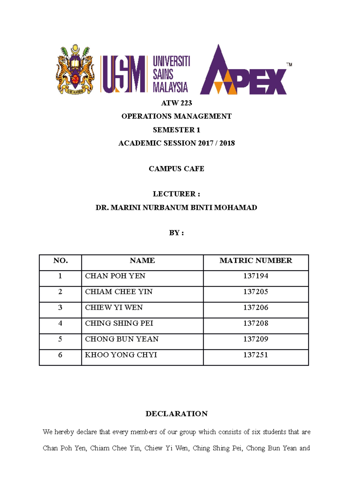 assignment operation management