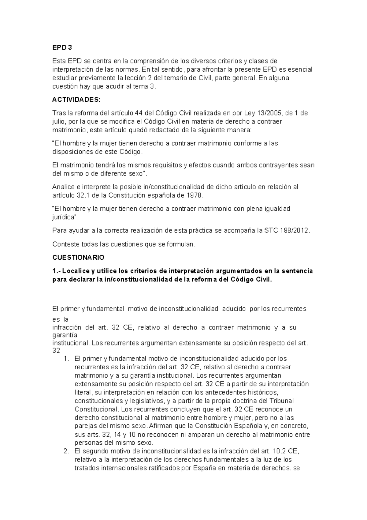 EPD 3 DER. Civil - practica 3 - EPD 3 Esta EPD se centra en la ...
