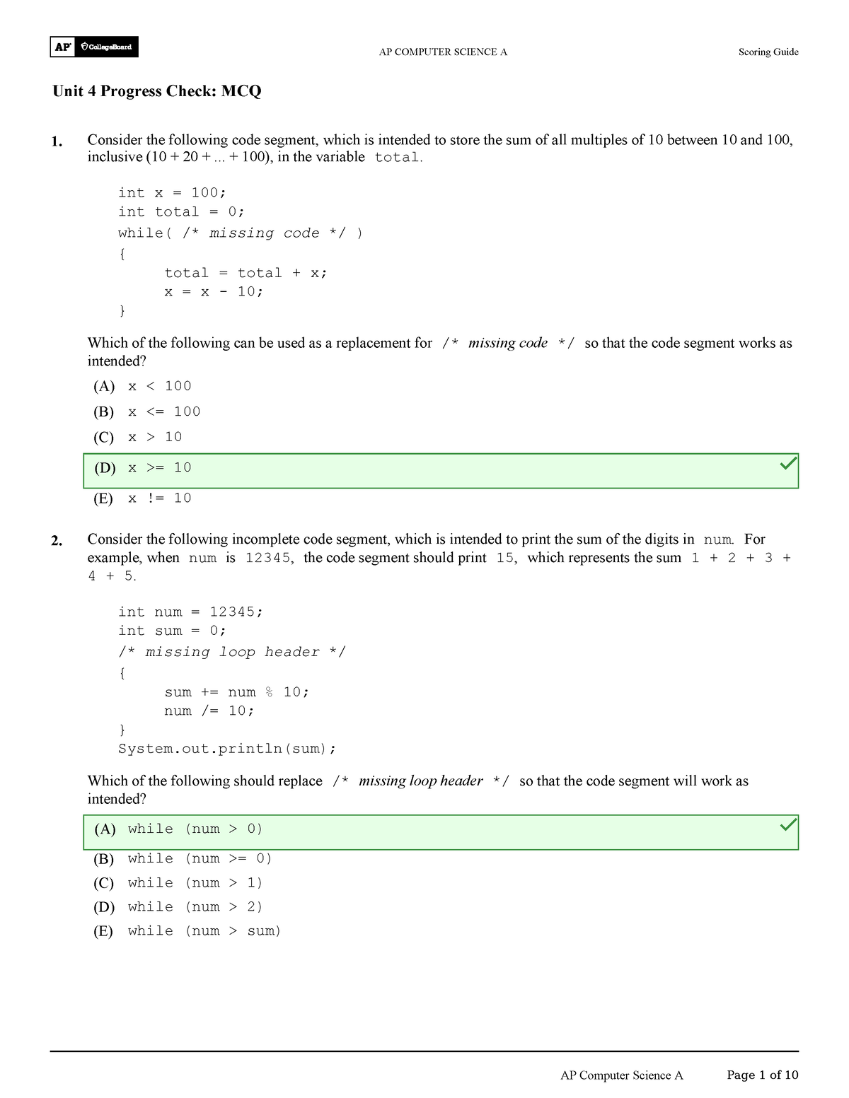 SG Unit4Progress Check MCQ 63b7551d88c513 - Consider the following 