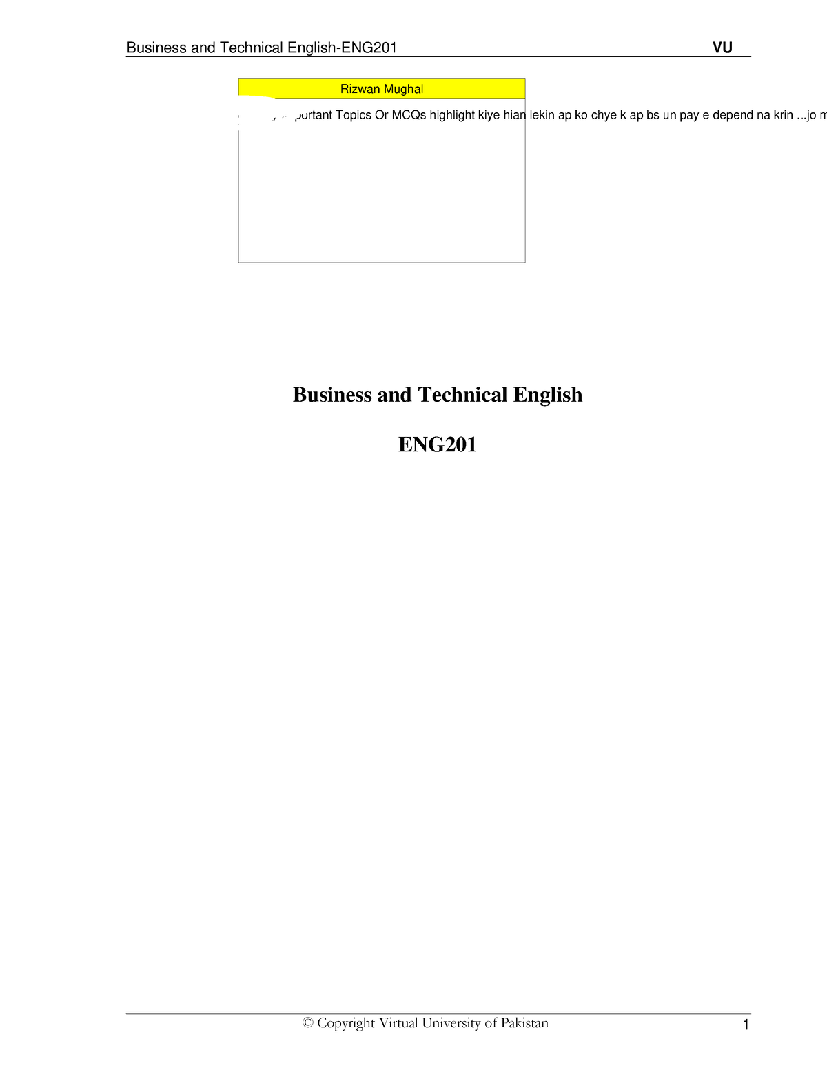 eng201 business and technical english writing assignment 1 2021