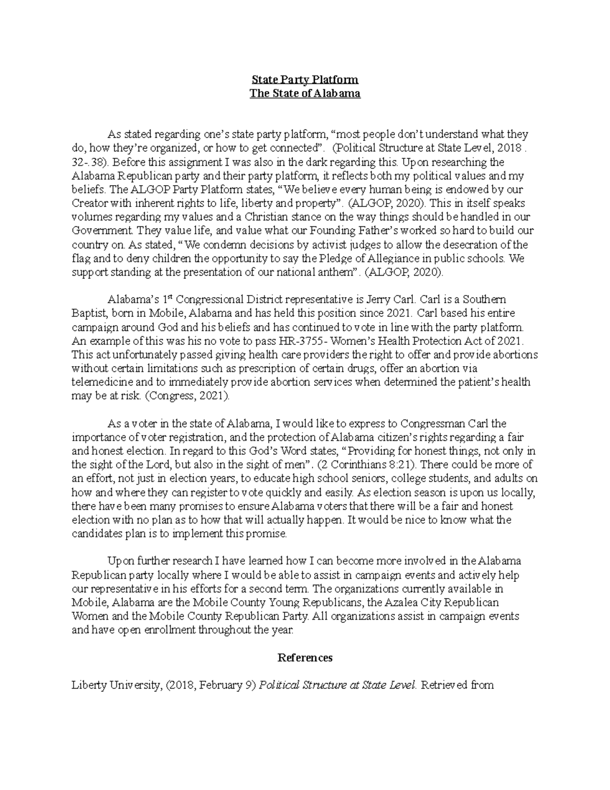 State Party Platform DB Forum State Party Platform The State of