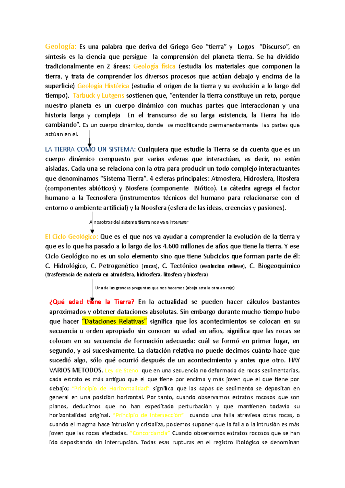 Unidad 2 De Geografía Física 2 Geología Es Una Palabra Que Deriva