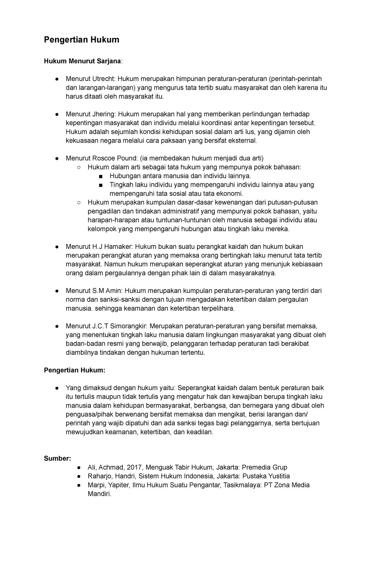 Pengertian Hukum - Pengertian Hukum Hukum Menurut Sarjana: Menurut ...