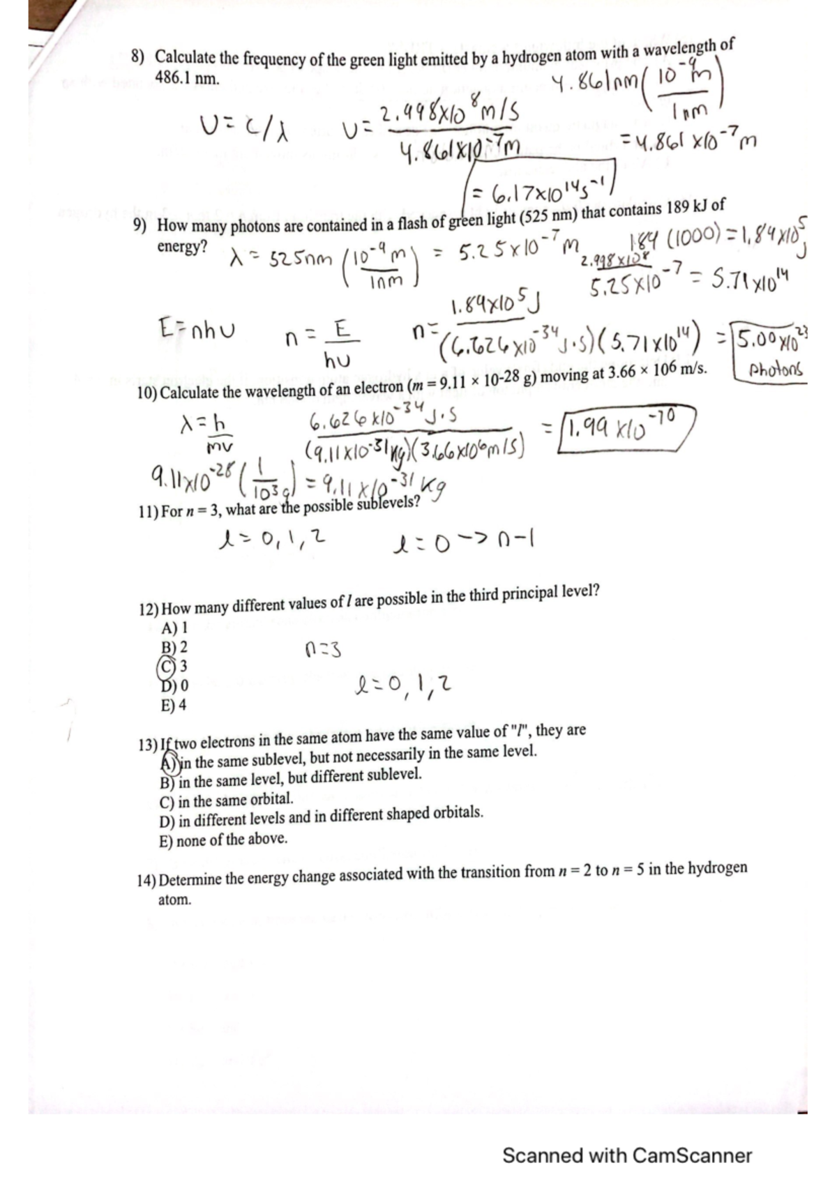 Chem ch7 - 2 - Chem Chapter 7 practice problems - CHM 103 - Studocu