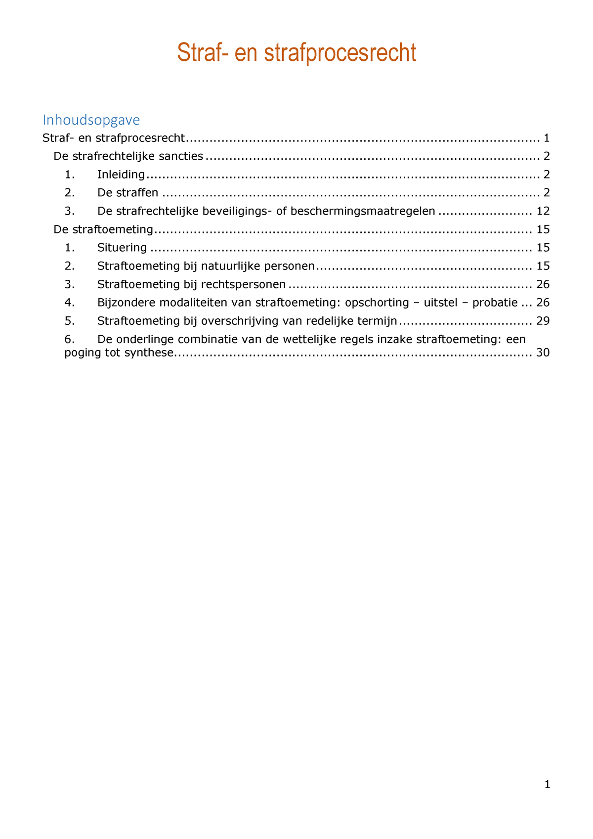 Samenvatting Gedeelte Straffen En Straftoemeting - Strafrecht En ...