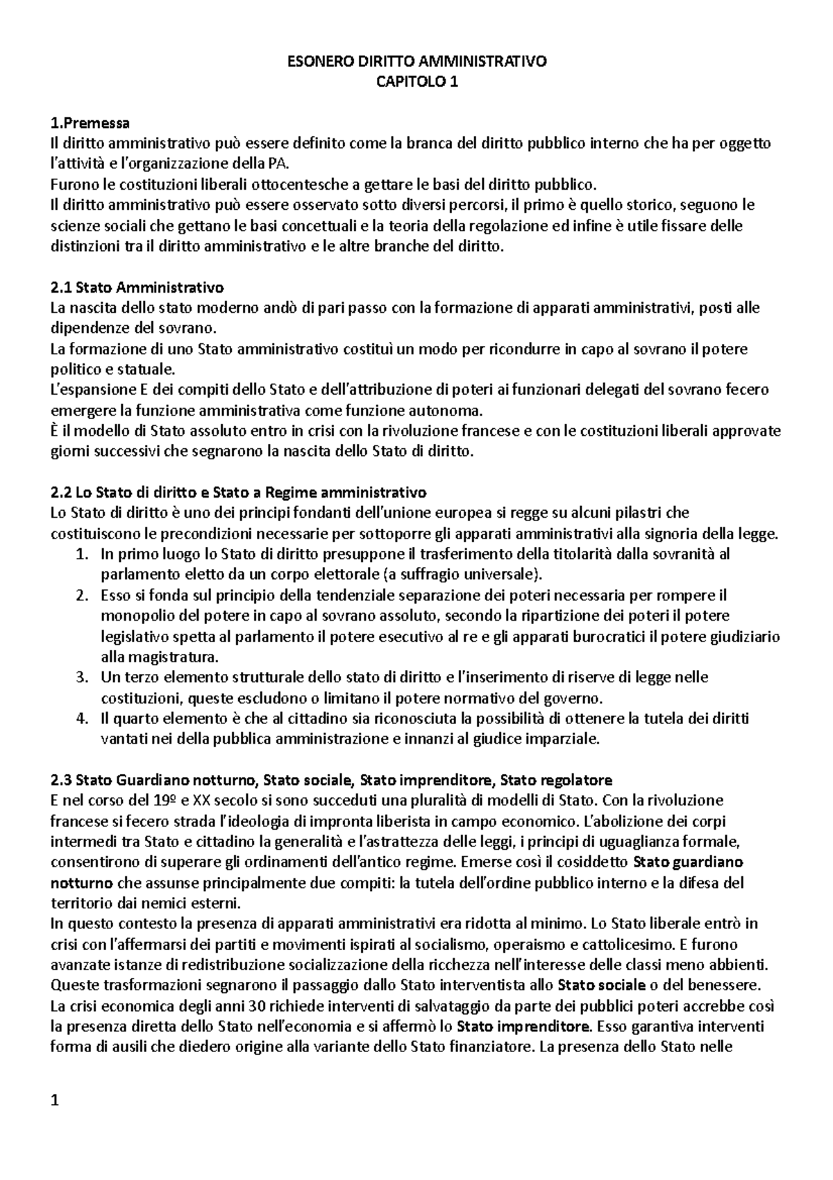 Riassunto Manuale Di Diritto Amministrativo Clarich - ESONERO DIRITTO ...