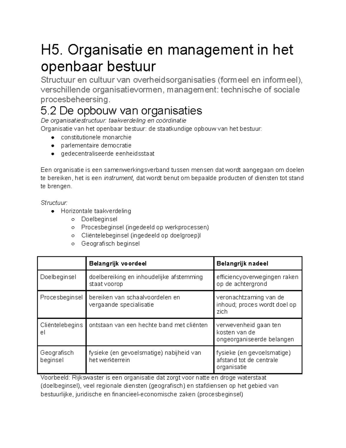 Samenvatting Openbaar Bestuur: Beleid, Organisatie En Politiek ...