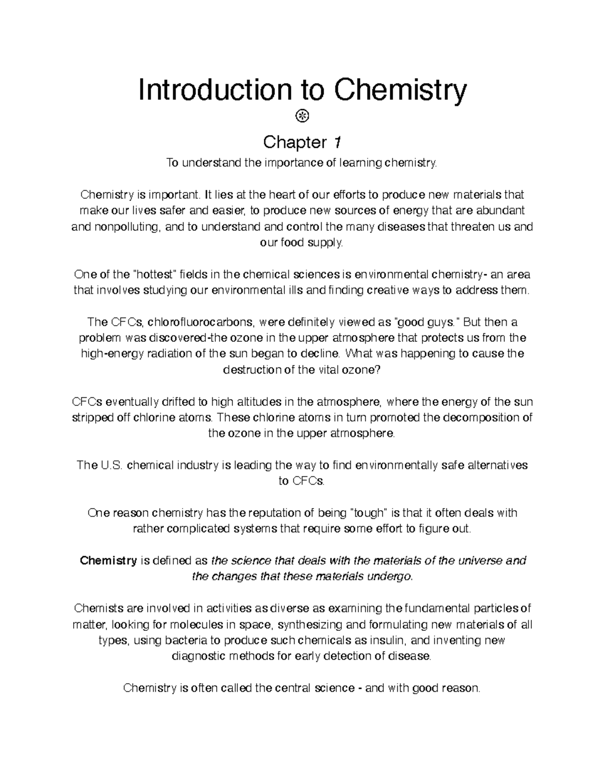 Chapters 1, 2, 3 Chemistry Test Study Guide - Introduction To Chemistry ...