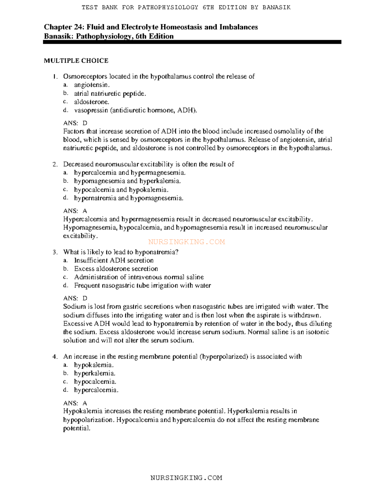 24 - Thai si - NURSINGKING Chapter 24: Fluid and Electrolyte ...