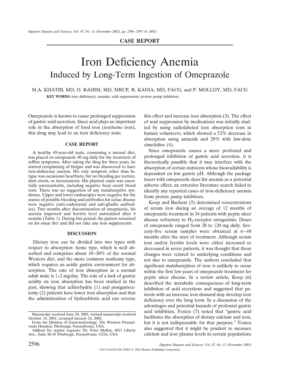 case study of iron deficiency anemia