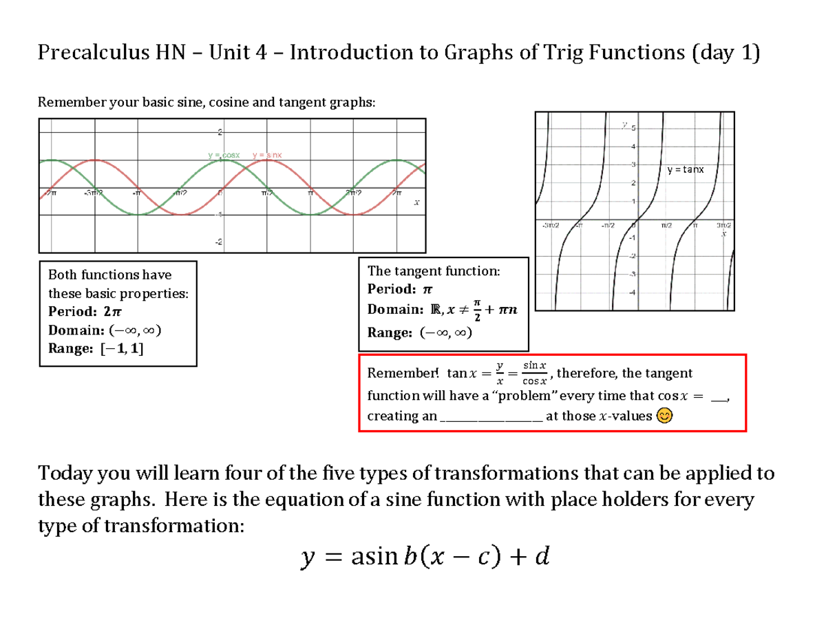 Sprawdzian Macmillan Gimnazjum 3 Unit 3 A I B Unit+4,+Day+4,+Section+4 - Remember! tan 𝑥 = 𝑦 𝑥 = sin 𝑥 cos 𝑥