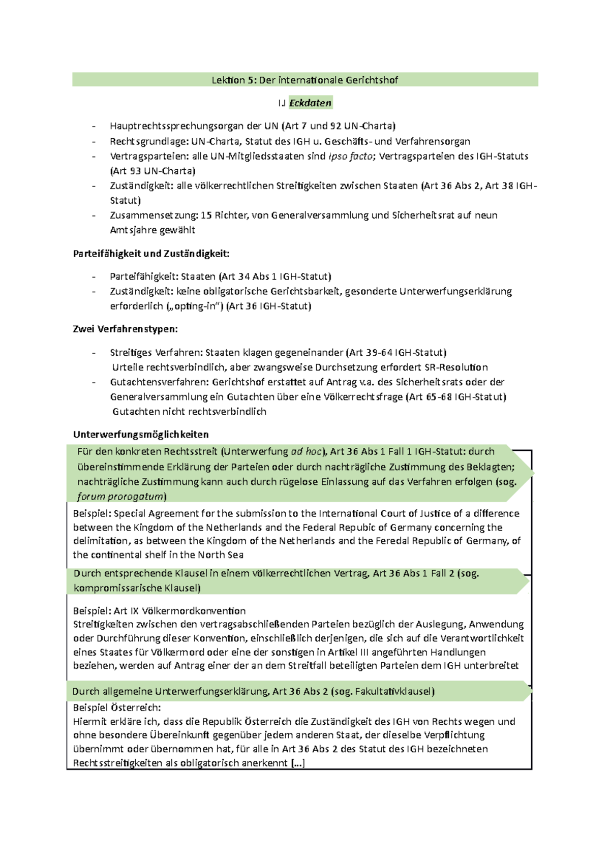 05 - Lektion 5: Internationale Dimensionen Des Rechts: Grundlagen Und ...