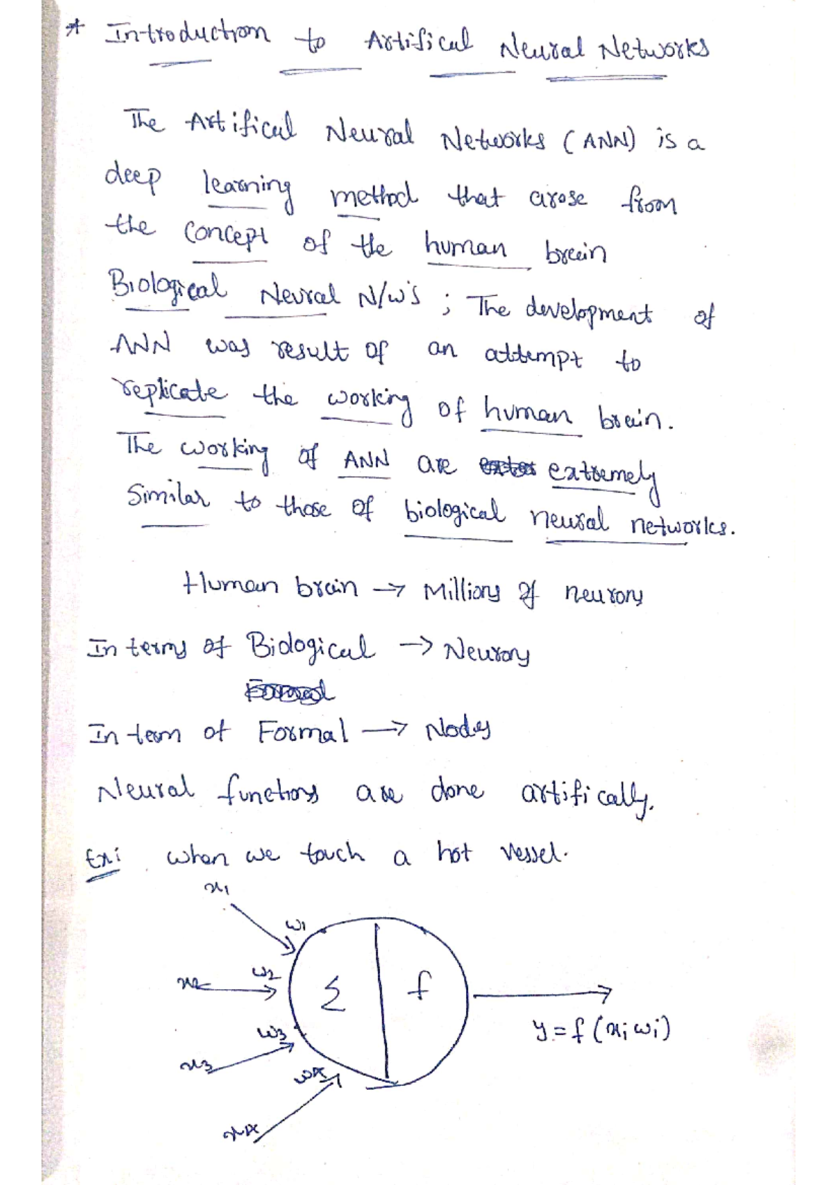 UNIT 2- Theory - Artificial neural networks notes ACE - A Introduction ...