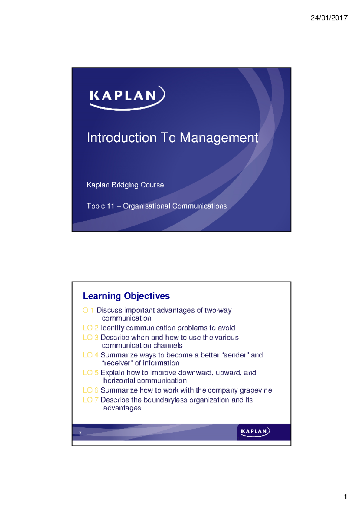 ITM Bridging Topic 11 - Organisational Communications - Introduction To ...