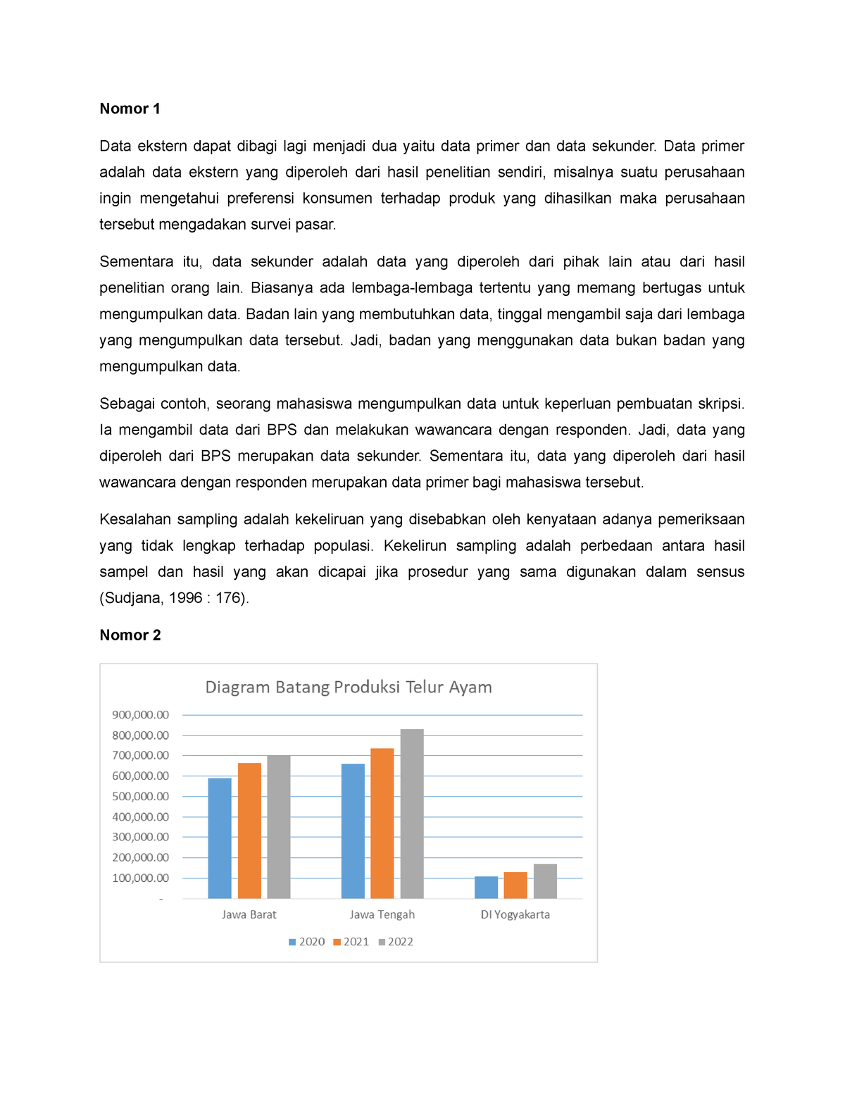 Jawaban TMK1 ESPA4123 Statistika Ekonomi - Nomor 1 Data Ekstern Dapat ...