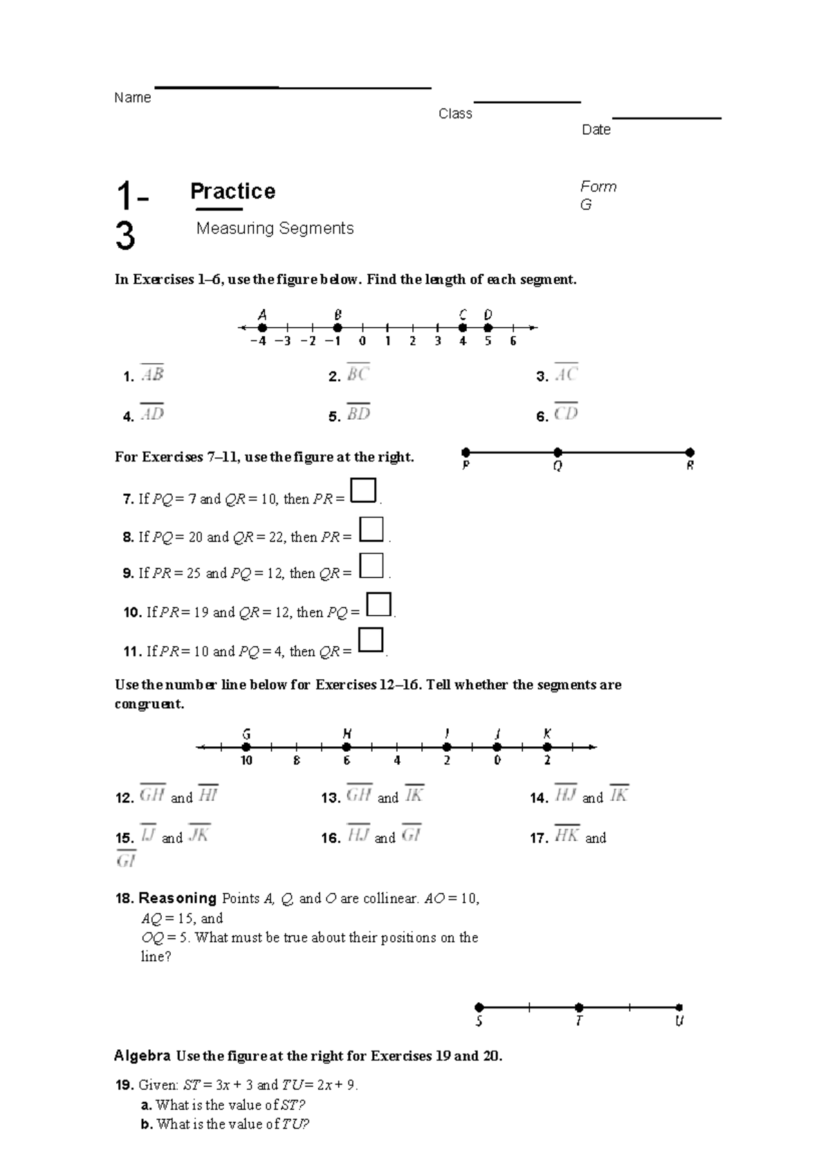 GM 01 03 PRG (1) - Notes from class - Name Class Date 1- 3 Practice ...