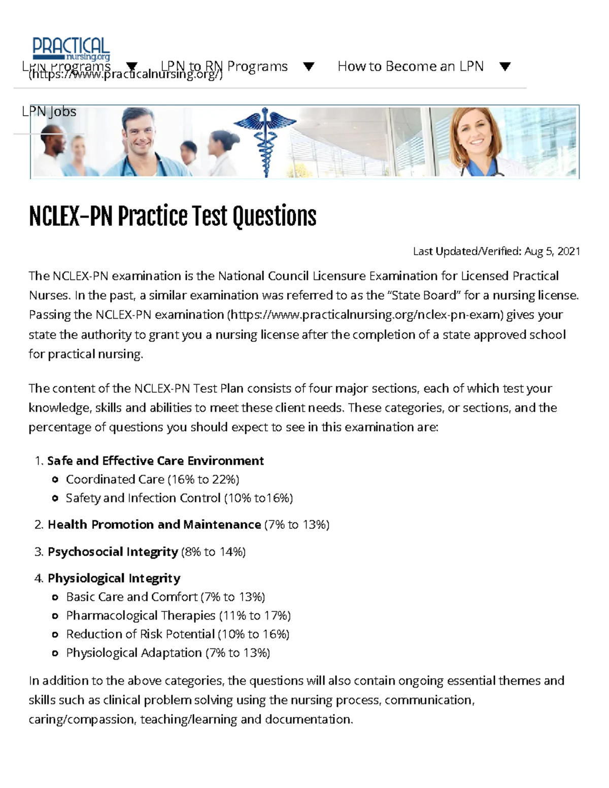 Nclex 2021 Practice Test Questions Guide - NCLEX-PN Practice Test ...