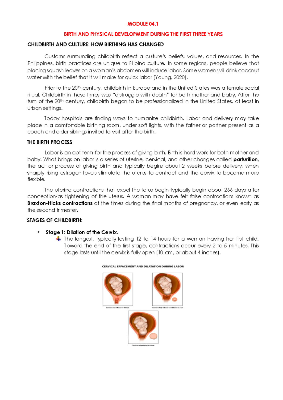 Module 4.1 & 4 - short introduction - MODULE 04. BIRTH AND PHYSICAL ...