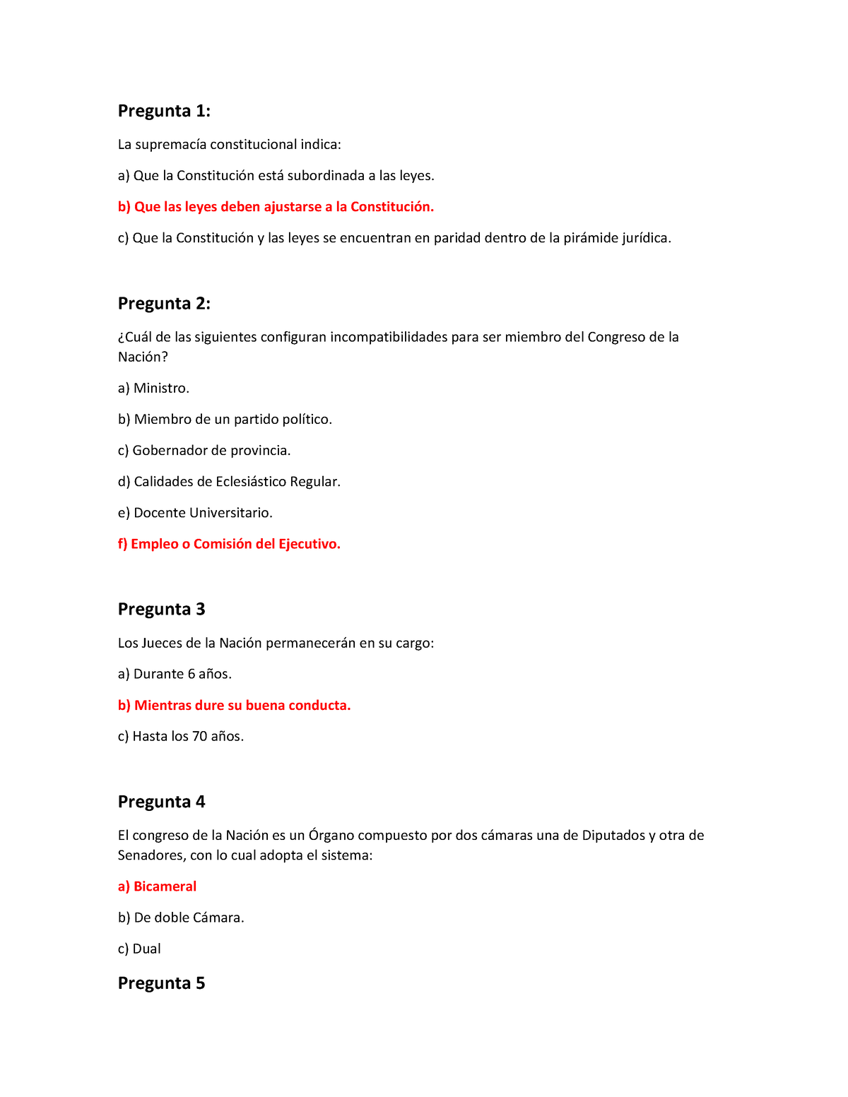 Derecho Constitucional Y Administrativo Pregunero Gabi - Pregunta 1: La ...