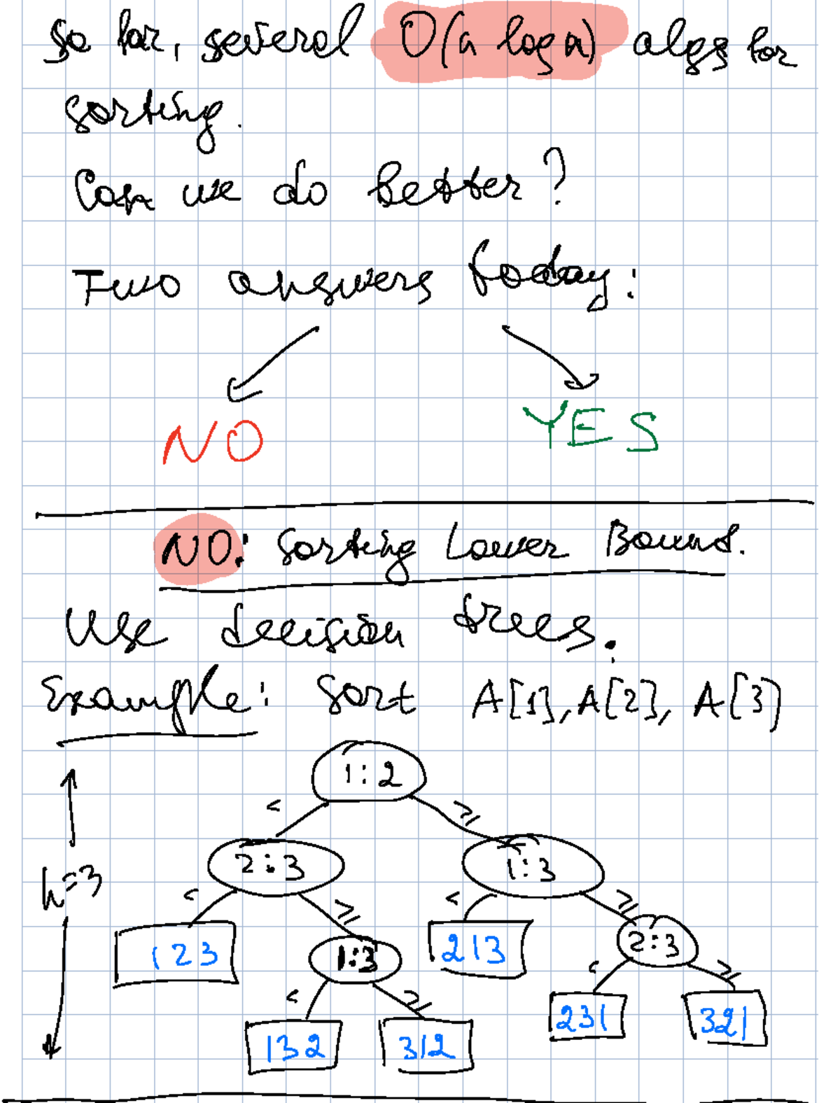 Lecture 5- LBs, Linear sort, median - Copy - So far several 0 a logan ...