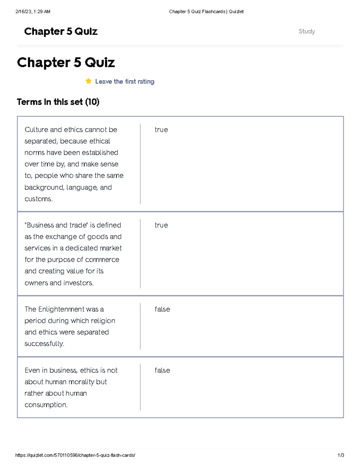 Chapter 5 Quiz Flashcards Quizlet - 2/16/23, 1:29 AM Chapter 5 Quiz ...