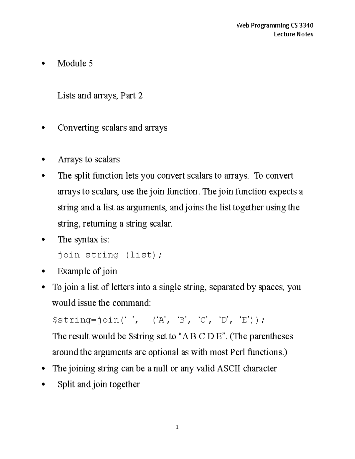 2021-Web Programming CS 3340-Lecture Notes-Perl-Mod5b - Web Programming ...