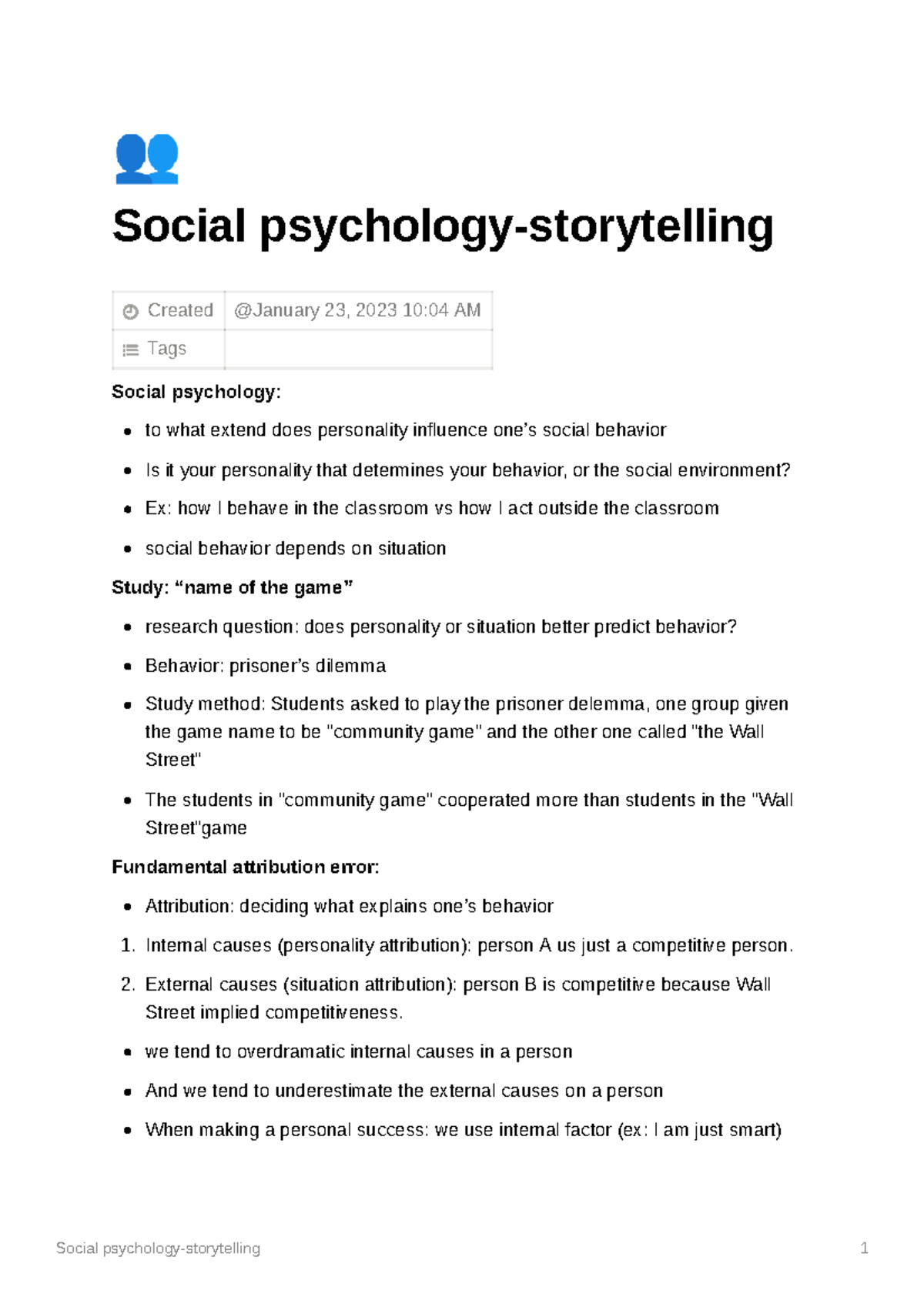 Lecture 7. Social psychology - PSYC 102 - UBC - Studocu